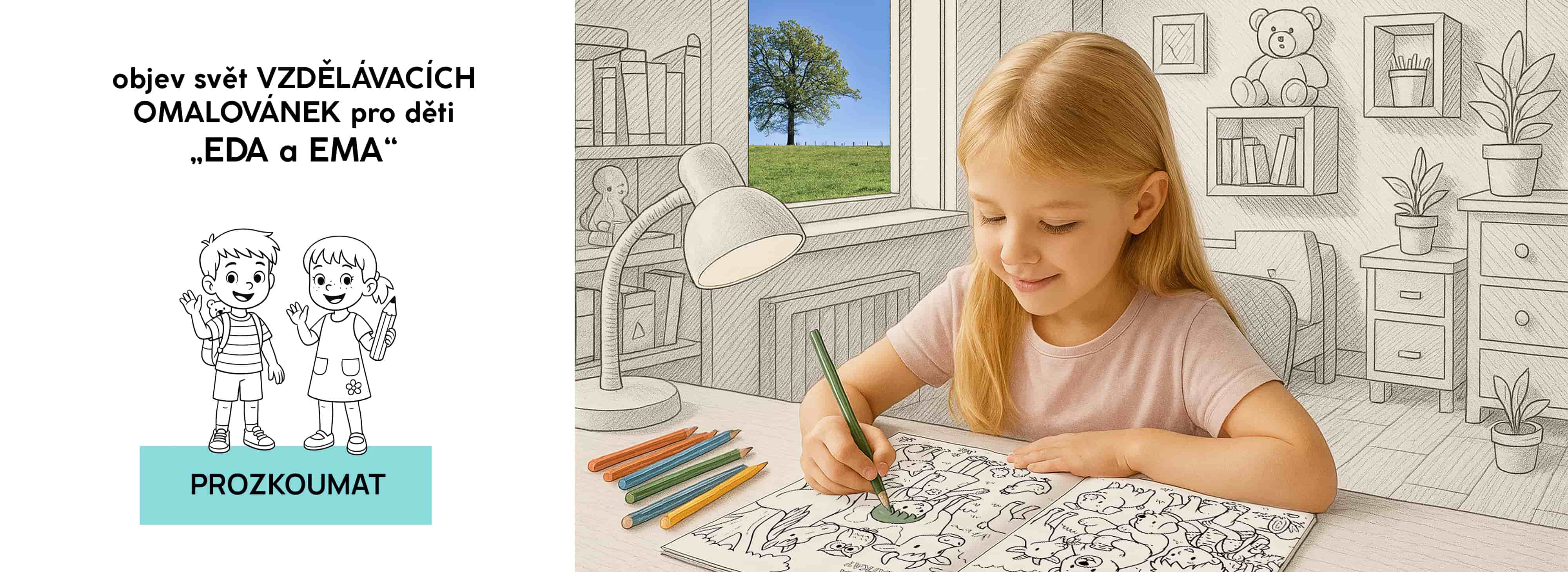Omalovánky Eda a Ema