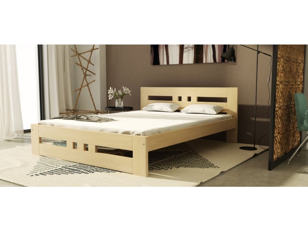Nádherná drevená manželská posteľ ROMA - omega-nabytok.sk