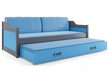 47516 5 detska postel dawid 190x80 grafit modra 1