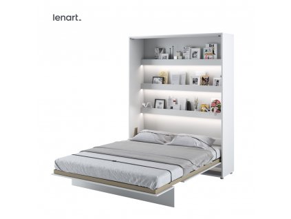 Sklápacia posteľ Lenart BED CONCEPT BC 12 biely lesk 160 x 200 cm