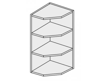 Kuchynská skrinka horná rohová, W7/30 Amaro (Farba korpusu BIELA)