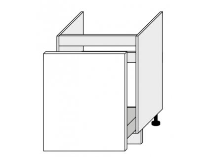 Kuchynská skrinka spodná, D1ZE/60 Amaro (Farba korpusu BIELA)