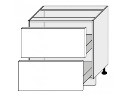 Kuchynská skrinka spodná, D2M/80 Amaro (Farba korpusu BIELA)