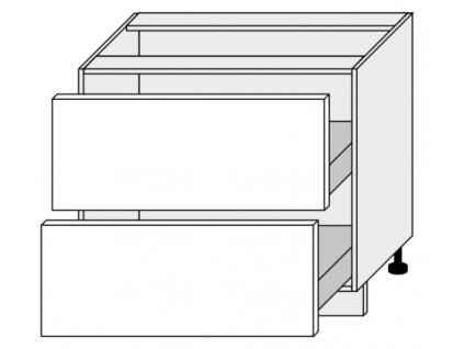 Kuchynská skrinka spodná, D2M/90 Amaro (Farba korpusu BIELA)