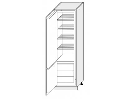 Kuchynská skrinka vysoká, D14/DL/60/207 Amaro (Farba korpusu BIELA)