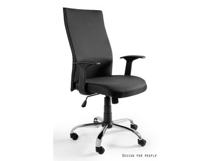 Black on black kancelárska stolička v modernom dizajne