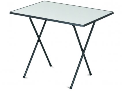 Skladací campingový stôl s doskou SEVELIT je obdĺžnikového tvaru.