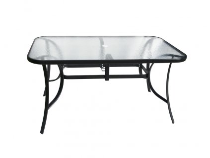 Odolný kovový záhradný stôl ST101T s tvrdenou 5 mm sklenenou doskou skvelo vynikne v každej záhrade
