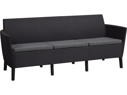 záhradná pohovka SALOMON 3 SEATER SOFA grafit