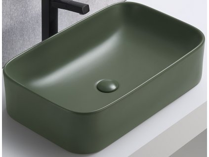 Keramické umývadlo v zelenej farbe