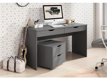 moderný sivý písací stolík MATHEV