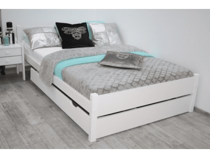 moderná posteľ POLA v bielej farbe
