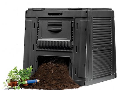 Plastový E-kompostér o obsahu 470L s podstavcom