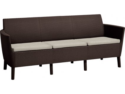 záhradná pohovka SALOMON 3 SEATER SOFA hnedá