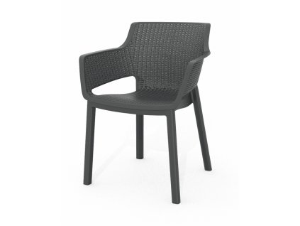 plastová stolička EVELINA grafit v modernom prevedení