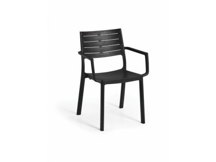 TEALEA ARM záhradná stolička čierna pohodlná