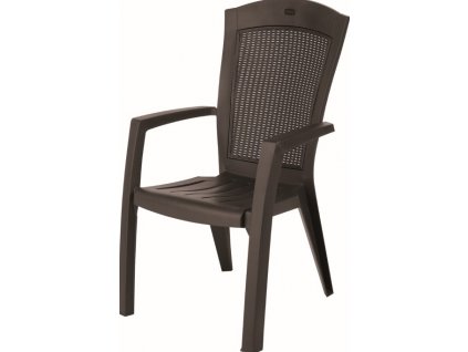 METASSA záhradná stolička hnedé pohodlná