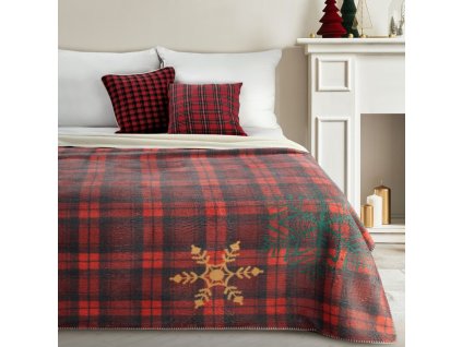 unikátna vianocna deka cherry 02 cervena zelena 200 x 220 cm