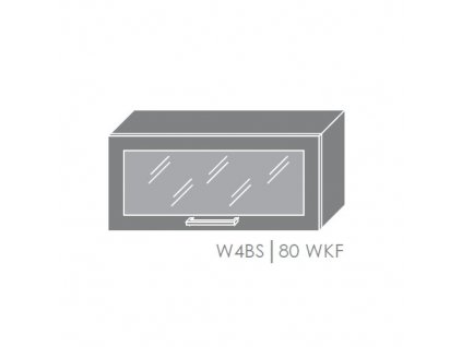 Vrchná kuchynská skrinka Quantum W4BS/80 WKF (FAREBNÉ PREVEDENIE KORPUSU Lava, FARBA DVIEROK Vanilla mat)