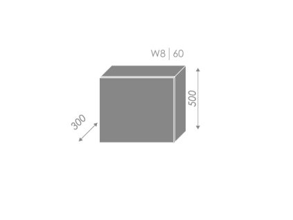 Vrchná kuchynská skrinka Quantum W8/60 (FARBA DVIEROK Beige mat, FAREBNÉ PREVEDENIE KORPUSU Grey)