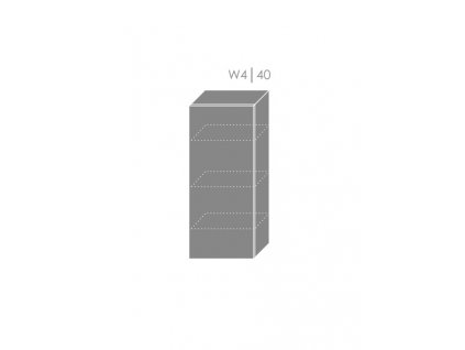 Vrchná kuchynská skrinka Quantum W4/40 (FAREBNÉ PREVEDENIE KORPUSU Grey, FARBA DVIEROK Vanilla mat)