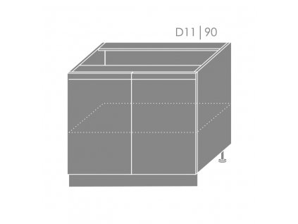 Spodná kuchynská skrinka Florence D11/90 (FAREBNÉ PREVEDENIE KORPUSU Lava, FAREBNÉ PREVEDENIE DVIEROK ICA ICA 0186, Povrchová úprava dvierok MAT)