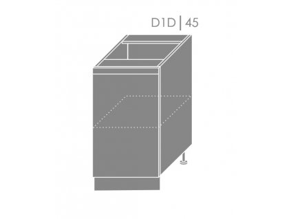 Spodná kuchynská skrinka Florence D1D/45 (FAREBNÉ PREVEDENIE KORPUSU Biela alpská, FAREBNÉ PREVEDENIE DVIEROK ICA ICA 0123, Povrchová úprava dvierok MAT)