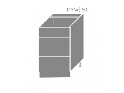 Spodná kuchynská skrinka Florence D3M/50 (FAREBNÉ PREVEDENIE KORPUSU Lava, FAREBNÉ PREVEDENIE DVIEROK ICA ICA 0186, Povrchová úprava dvierok MAT)