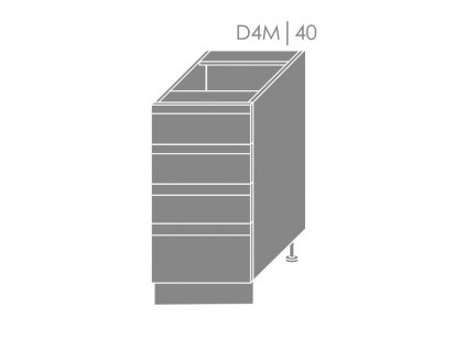 Spodná kuchynská skrinka Florence D4M/40 (FAREBNÉ PREVEDENIE KORPUSU Lava, FAREBNÉ PREVEDENIE DVIEROK ICA ICA 0186, Povrchová úprava dvierok MAT)