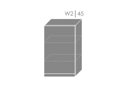 Vrchná kuchynská skrinka Florence W2/45 (FAREBNÉ PREVEDENIE KORPUSU Lava, FAREBNÉ PREVEDENIE DVIEROK ICA ICA 0123, Povrchová úprava dvierok MAT)