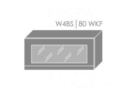 Vrchná kuchynská skrinka Florence W4BS/80 WKF (FAREBNÉ PREVEDENIE KORPUSU Biela alpská, FAREBNÉ PREVEDENIE DVIEROK ICA RAL 5012, Povrchová úprava dvierok LESK)