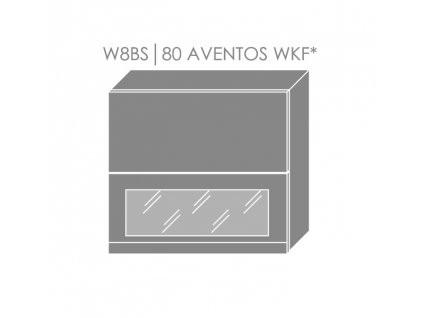 Vrchná kuchynská skrinka Florence W8BS/80 AVENTOS (FAREBNÉ PREVEDENIE KORPUSU Grey, FAREBNÉ PREVEDENIE DVIEROK ICA ICA 0162, Povrchová úprava dvierok MAT)