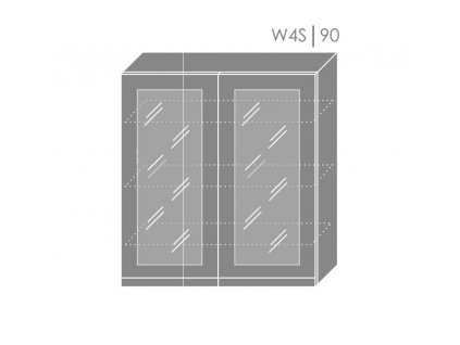 Vrchná kuchynská skrinka Florence W4S/90 (FAREBNÉ PREVEDENIE KORPUSU Grey, FAREBNÉ PREVEDENIE DVIEROK ICA ICA 0162, Povrchová úprava dvierok MAT)