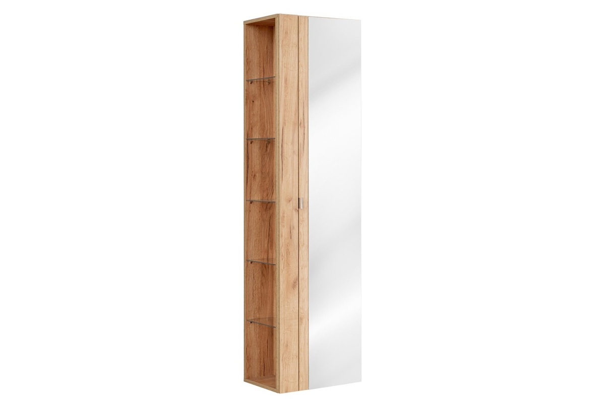 ArtCom Vysoká skrinka so zrkadlom CAPRI Oak 803