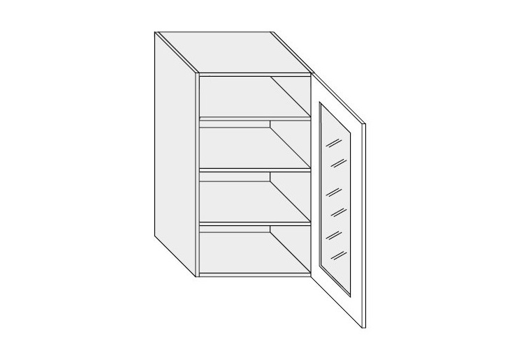 ArtExt Kuchynská skrinka horná vysoká W4S 60 Napoli Otváranie: Ľavé, Povrchová úprava dvierok: Lesk, Farba korpusu: Lava