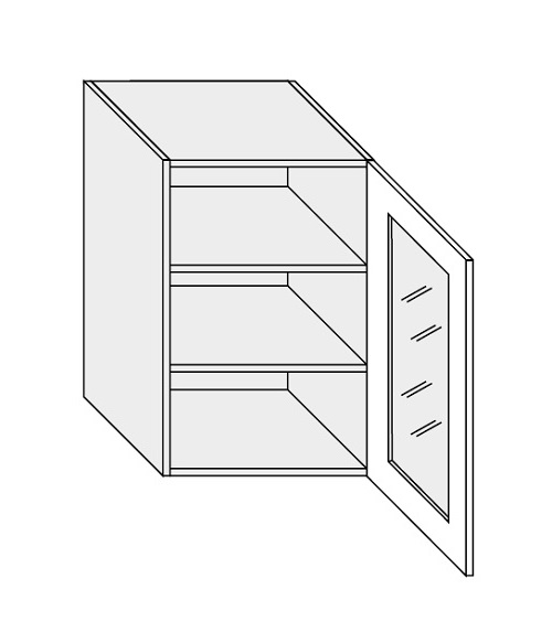 ArtExt Kuchynská skrinka horná W2S 50 Napoli Otváranie: Pravé, Povrchová úprava dvierok: Lesk, Farba korpusu: Lava