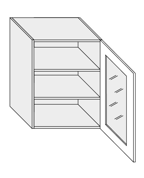ArtExt Kuchynská skrinka horná W2S 60 Napoli Otváranie: Pravé, Povrchová úprava dvierok: Lesk, Farba korpusu: Lava