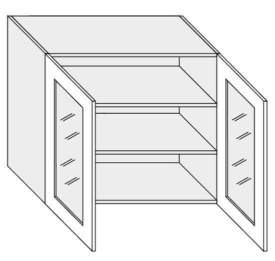 ArtExt Kuchynská skrinka horná W3S 90 Napoli Povrchová úprava dvierok: Lesk, Farba korpusu: Lava