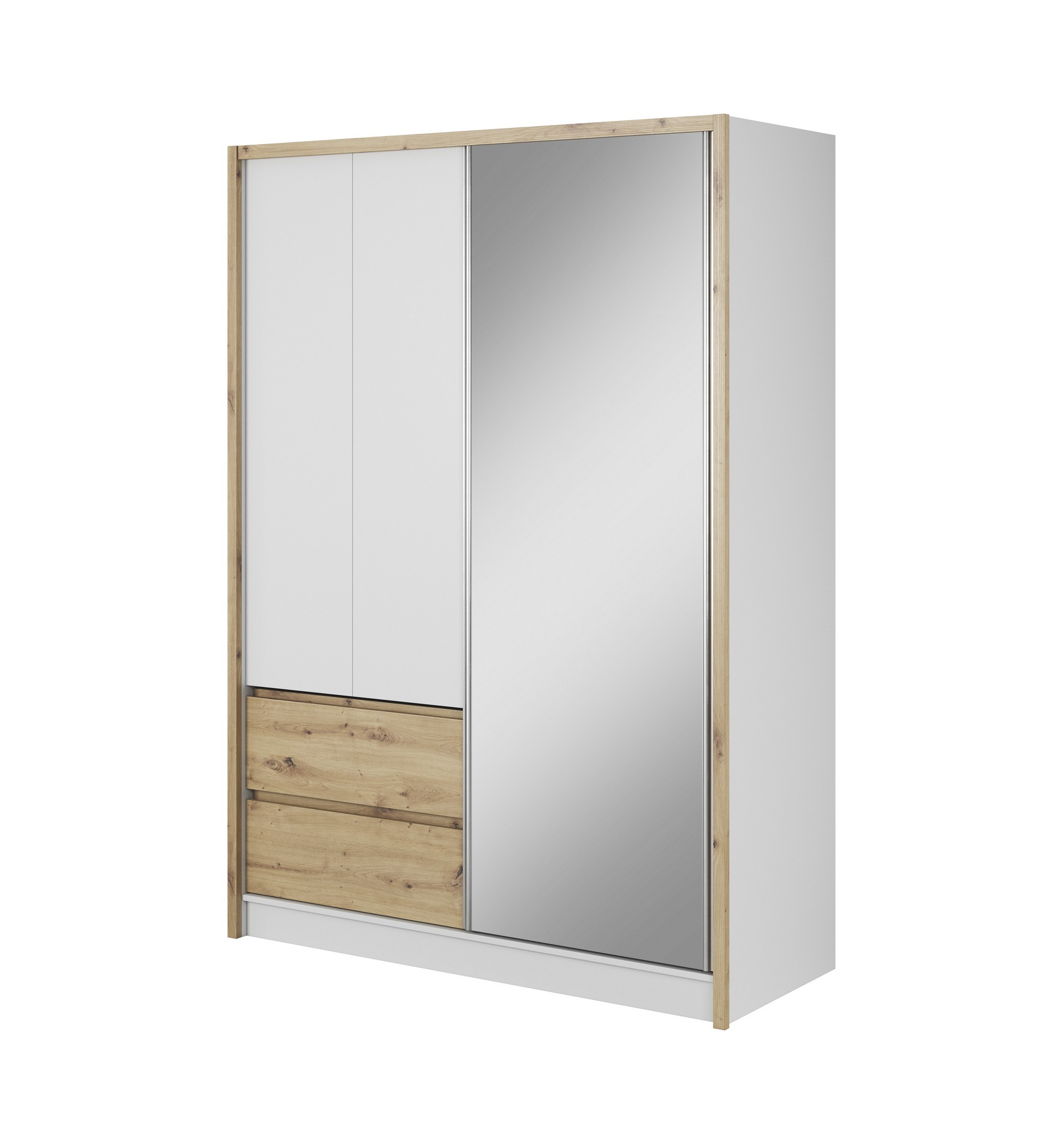 ArtPS Šatníková skriňa RHEA 150 FARBA: biela/dub artisan