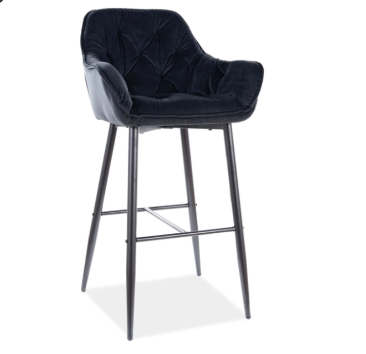 Signal Barová stolička CHERRY H-1 Velvet | sivá FARBA: Sivá / Bluvel 14