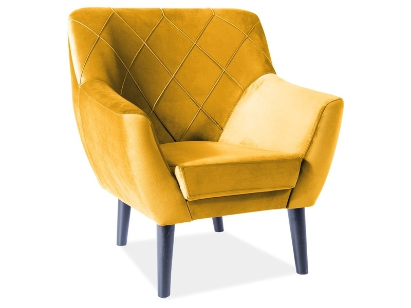 Signal Kreslo KIER 1 VELVET | wenge FARBA: Curry / Bluvel 68