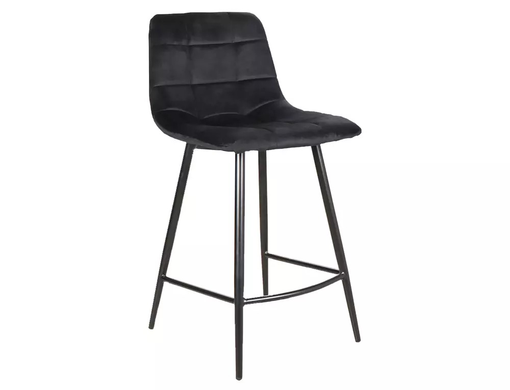 Signal Barová stolička MILA H-2 VELVET | čierna FARBA: Čierna / Bluvel 19
