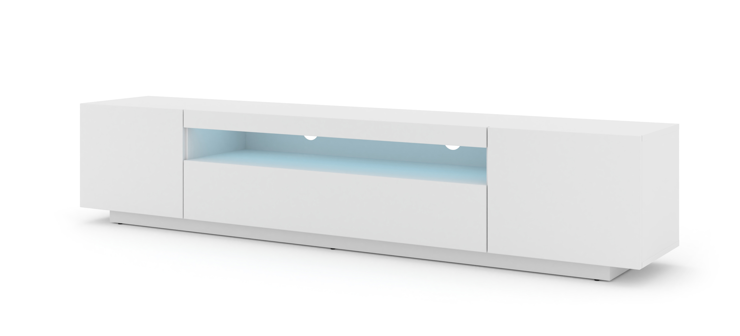 ArtBm TV stolík AURA 200 | biely mat LED osvetlenie: s LED osvetlením