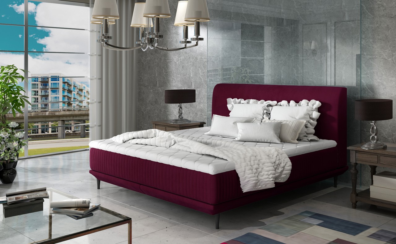 ArtElta Manželská posteľ ASTERIA | 180 x 200 cm FARBA: Ružová / Mat Velvet 68