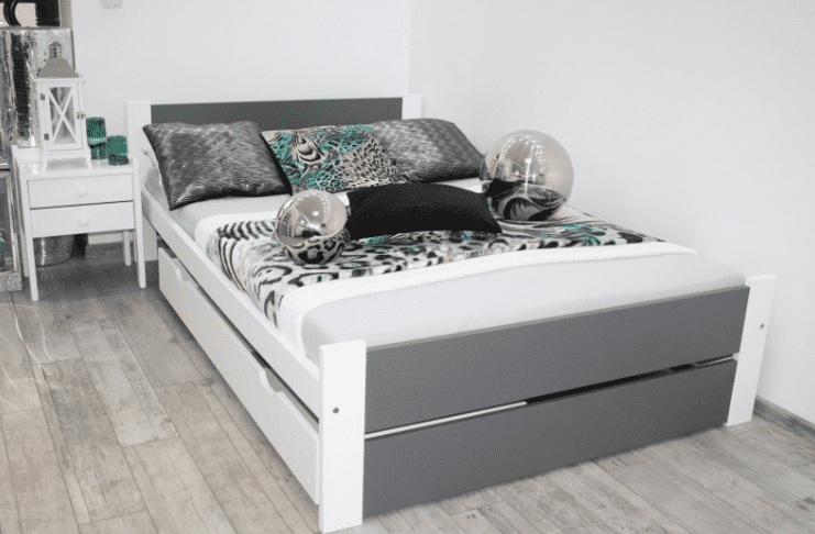 Elvisia Posteľ LEA s roštom | 120 x 200 cm FARBA: Sivá