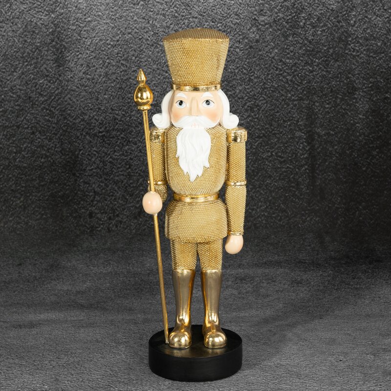 ArtFir Vianočná dekorácia LUSKÁČIK 198 | zlatá 10 x 32 cm