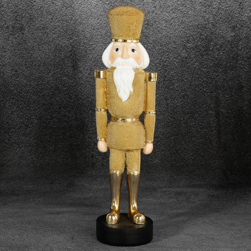 ArtFir Vianočná dekorácia LUSKÁČIK 199 | zlatá 10 x 37 cm