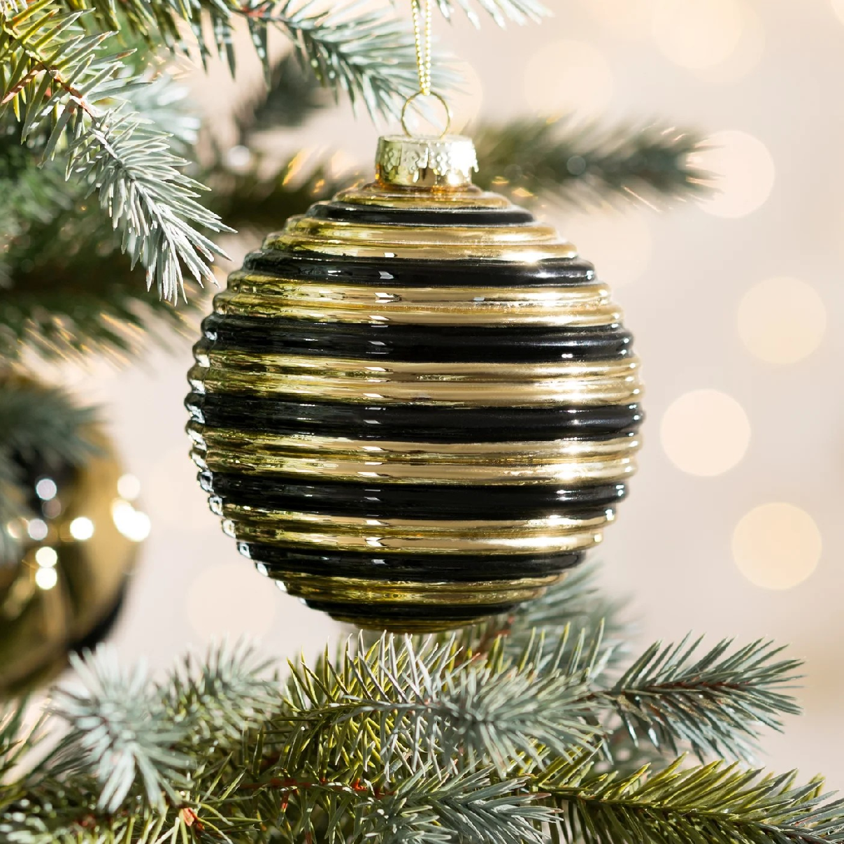 ArtFir Vianočná dekorácia BANKA 505 | sklenená zlatá 10 cm