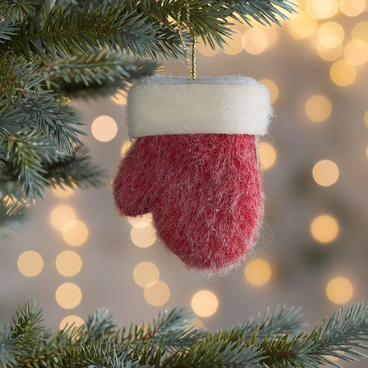 ArtFir Vianočná dekorácia RUKAVICA 407C | červená 9 x 3 x 11 cm