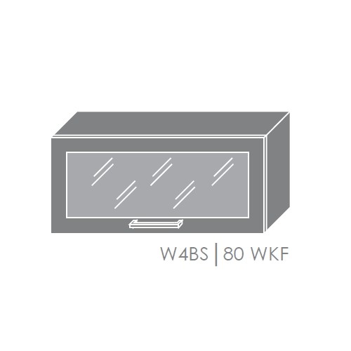 ArtExt Vrchná kuchynská skrinka Quantum W4BS/80 WKF Farba dvierok: Biely mat, FAREBNÉ PREVEDENIE KORPUSU: Lava